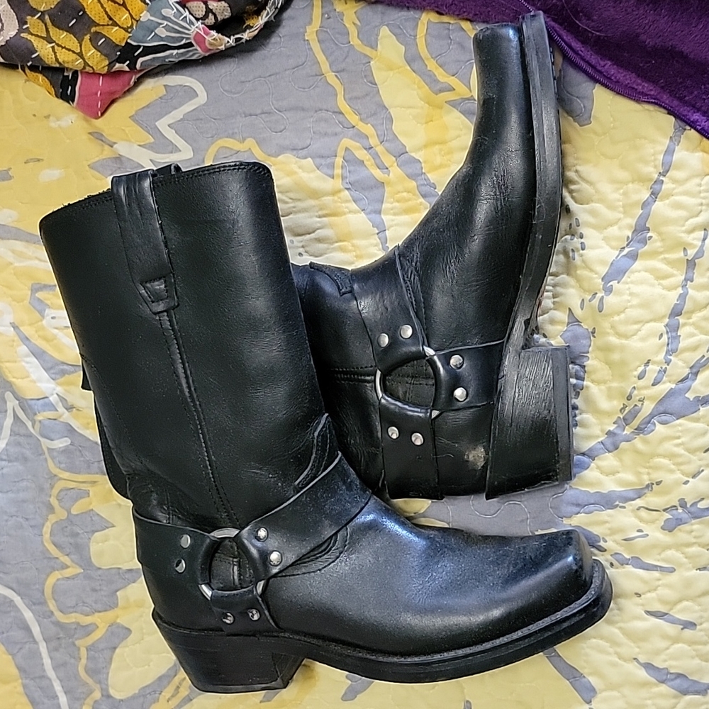 Womens Black Leather Durango Boots